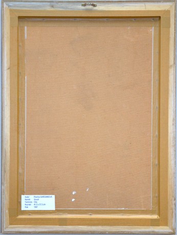 Pavlína Gardianová Soucit olejomalba na sololitu, rok 1997,  41,5 x 57,5 v rámu 51 x 67, (8)